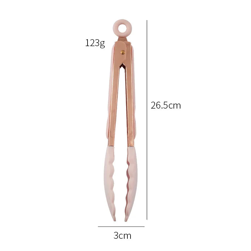 7/9 inch Small Silicone Clips Bread Barbecue tongs Steak Clip Food Clips BBQ Cooking Baking Salad Kitchen