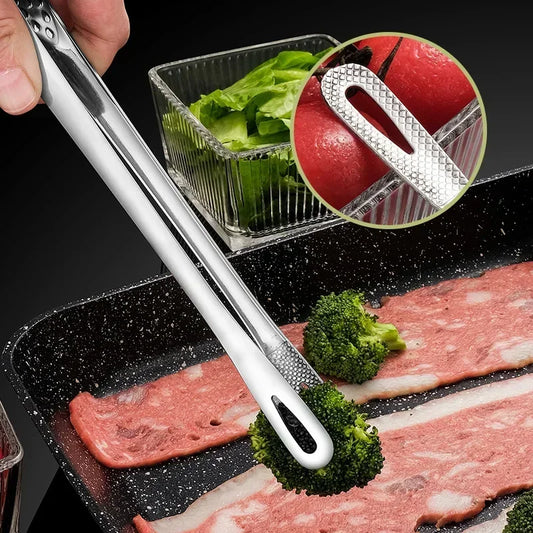 BBQ Grill Meat Tongs Stainless Steel Grill Tongs Barbecue Clip Kitchen Meat Cooking Utensils Barbecue Cooking Clamp