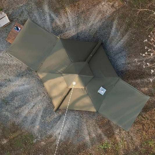 Family Tourist Inflatable Tent Outdoor Sunshade Windproof Stable Nature Hike Camping Tent Portable Overnight