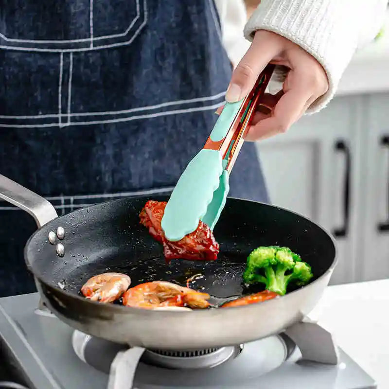 7/9 inch Small Silicone Clips Bread Barbecue tongs Steak Clip Food Clips BBQ Cooking Baking Salad Kitchen