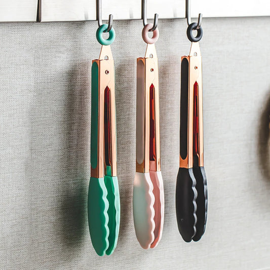 7/9 inch Small Silicone Clips Bread Barbecue tongs Steak Clip Food Clips BBQ Cooking Baking Salad Kitchen