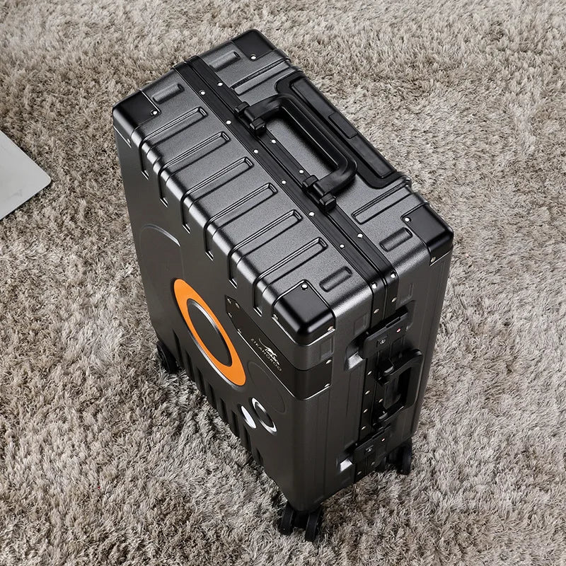 KLQDZMS 24"26"28"ABS + PC Suitcase Aluminum Frame Boarding Box 20 "22 Inch Men's Trolley Bags