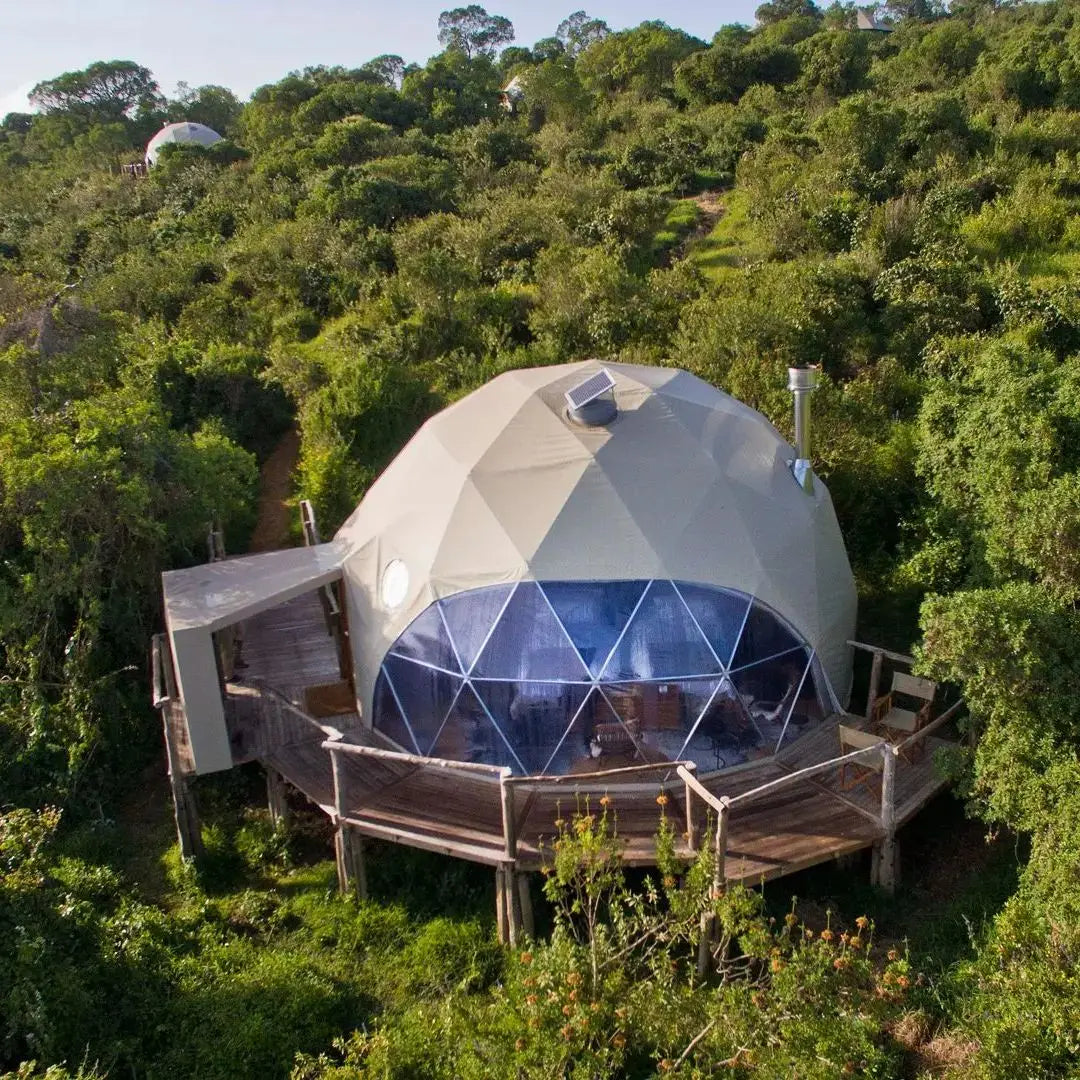Geodesic Dome Manor greenhouse Tent Leisure Resort Vacation Outdoor Glamping Round Tent Transparent