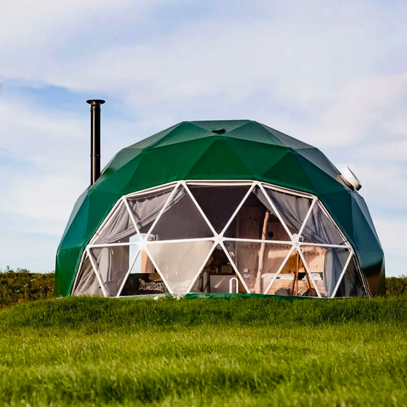 Geodesic Dome Manor greenhouse Tent Leisure Resort Vacation Outdoor Glamping Round Tent Transparent