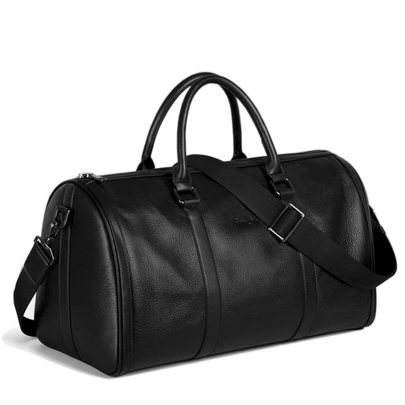 MUNUKI Vintage Crazy Horse Genuine Leather Travel bag  Large Luggage bag men Leather duffle bag