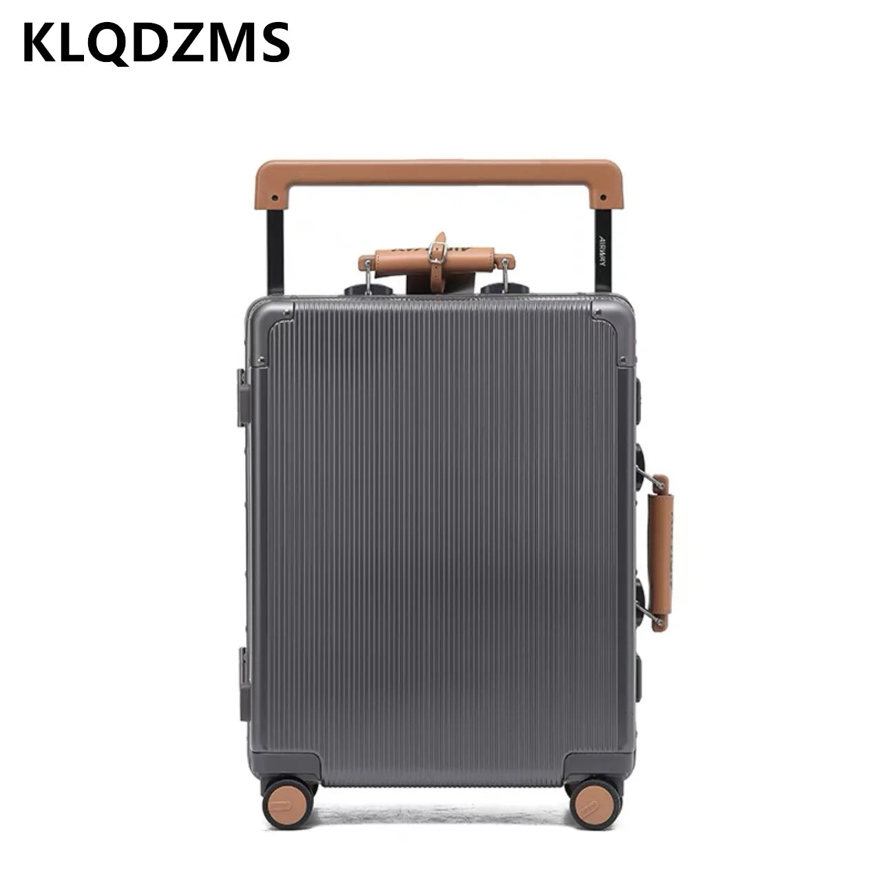 KLQDZMS 20"24"26"28 Inch Luggage High Quality Aluminum Frame Business Trolley Case Universal Wheel