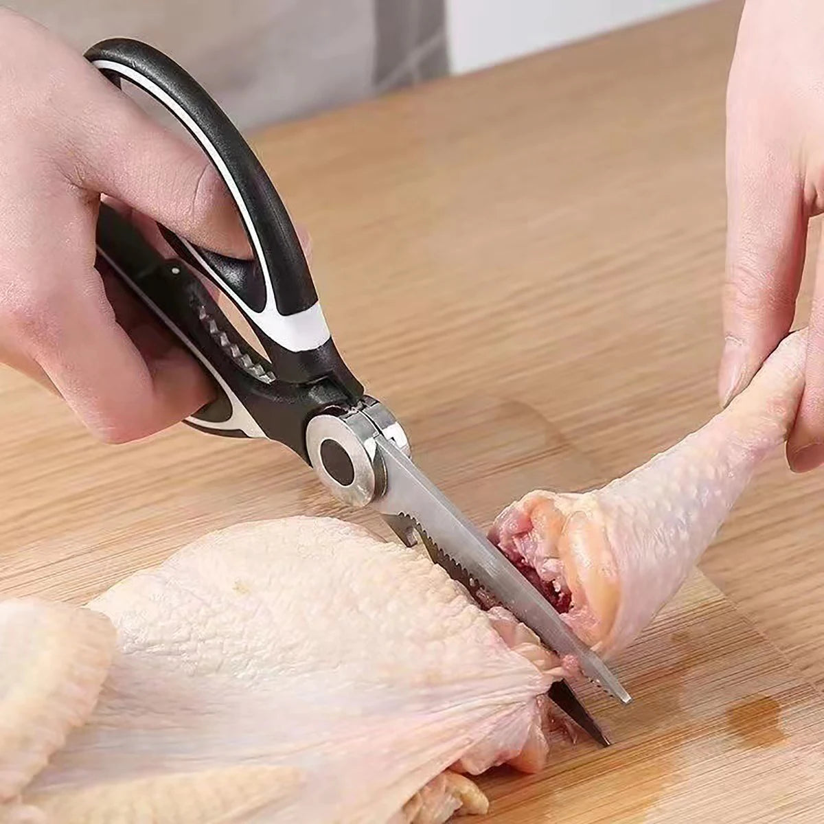 4 IN 1 Multifunctional Scissors Kitchen Stainless Steel Scissors Fish Scale Planing Bottle Opener Nut Clip Kitchens