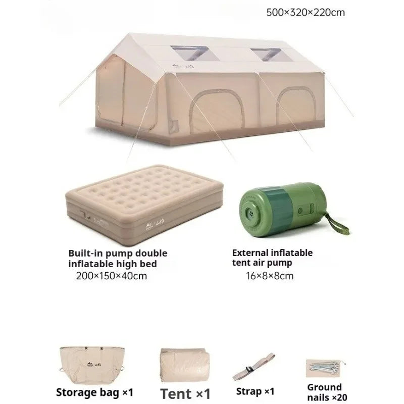 Quick Automatic Opening Inflatable Tent Two Bedrooms One Living Room Sandbeach Tents Large Space