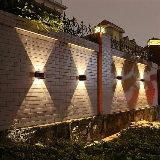 Solar Wall Lamp Outdoor LED Solar Light Waterproof 4/6/8LED Solar Powered Garden Decoration Lights