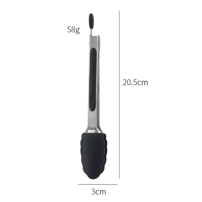 7/9 inch Small Silicone Clips Bread Barbecue tongs Steak Clip Food Clips BBQ Cooking Baking Salad Kitchen