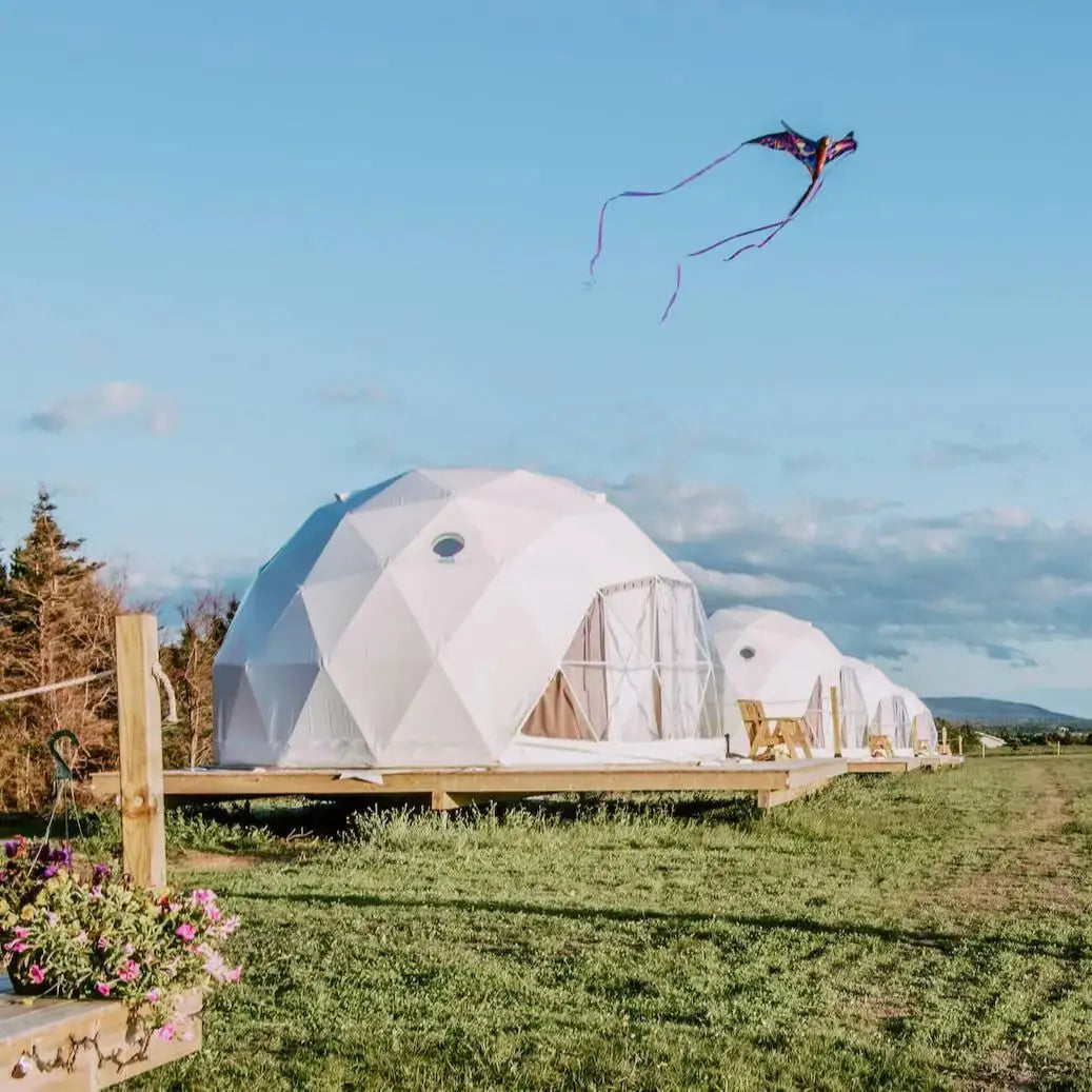 Geodesic Dome Manor greenhouse Tent Leisure Resort Vacation Outdoor Glamping Round Tent Transparent