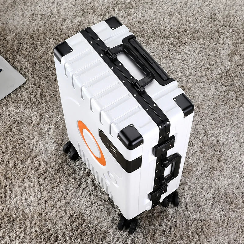 KLQDZMS 24"26"28"ABS + PC Suitcase Aluminum Frame Boarding Box 20 "22 Inch Men's Trolley Bags