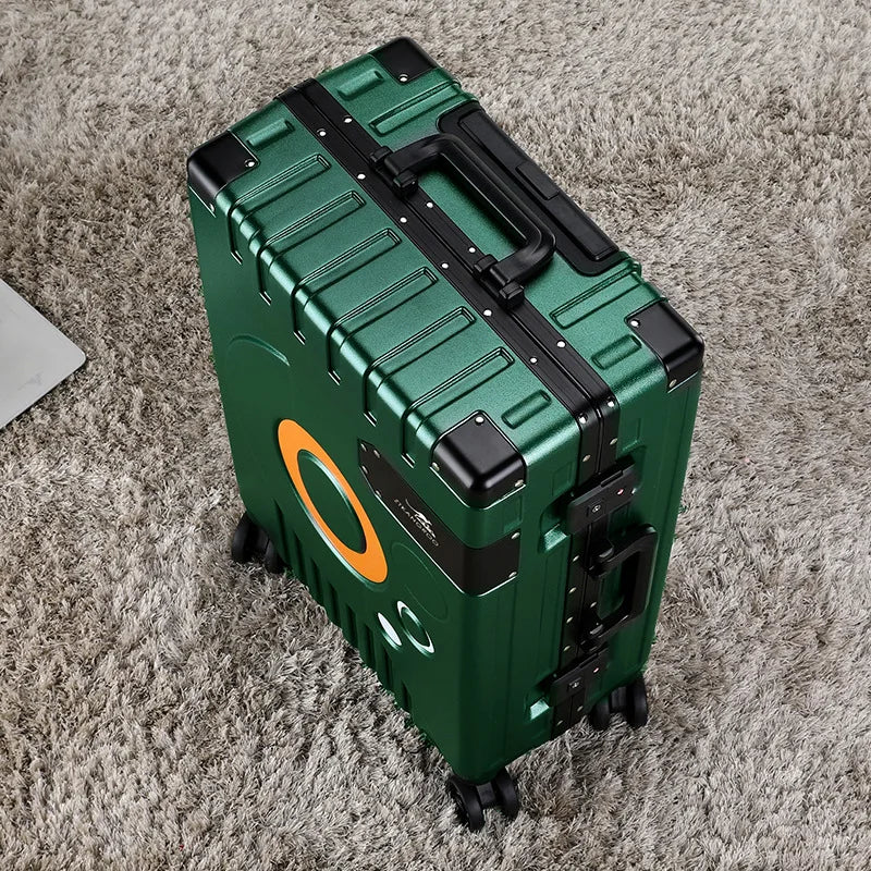 KLQDZMS 24"26"28"ABS + PC Suitcase Aluminum Frame Boarding Box 20 "22 Inch Men's Trolley Bags