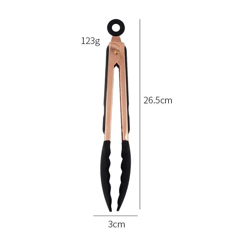 7/9 inch Small Silicone Clips Bread Barbecue tongs Steak Clip Food Clips BBQ Cooking Baking Salad Kitchen