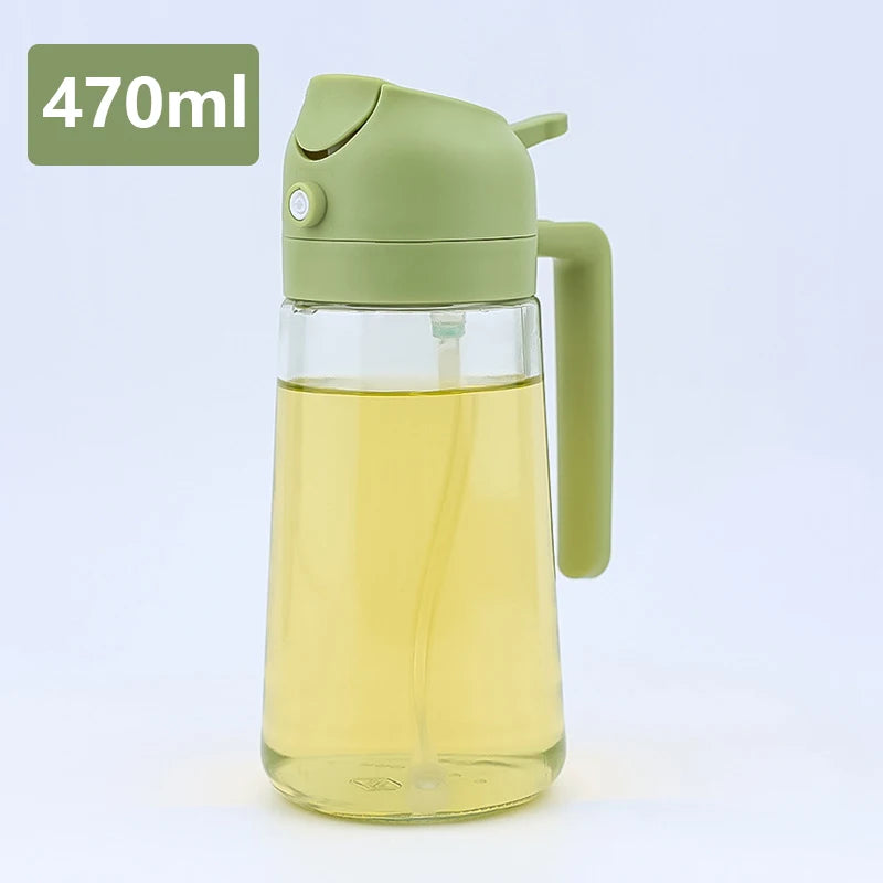 Kitchen Oil Spray Bottle Large Capacity Glass Oil Dispenser Dual-Use for Spraying Pouring Compatible