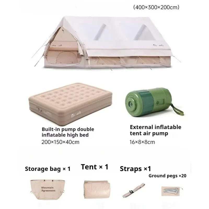Quick Automatic Opening Inflatable Tent Two Bedrooms One Living Room Sandbeach Tents Large Space