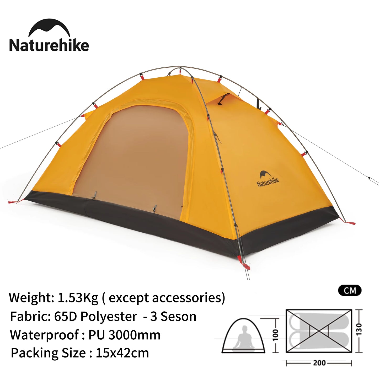 Naturehike 2025 P Series Single Double Layer Ultralight Beach Tent Two-way Door and Window View Breathable