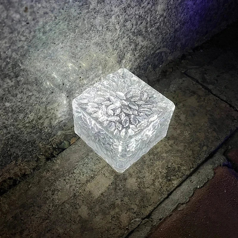 1pc Solar Light Outdoor Waterproof LED Brick Light 7x7cm Pavers Light Landscaping Light for Garden Patio