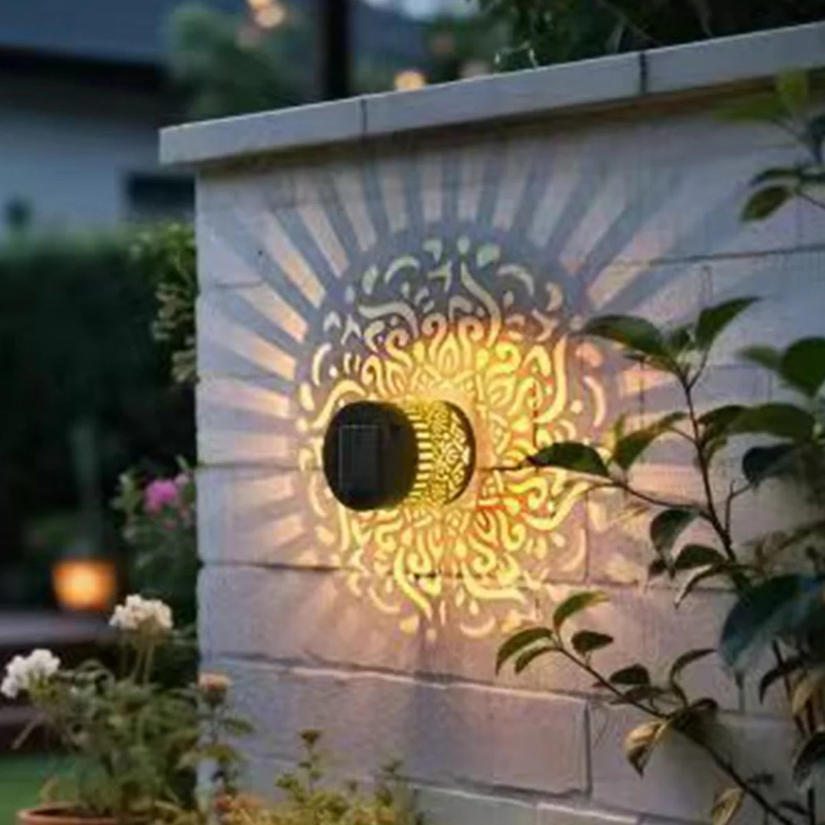 Solar Wall Fence Light Lamp Powered Lights Waterproof Led Outdoor Decorative Deck Step Garden Post Lamps