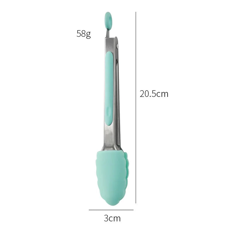 7/9 inch Small Silicone Clips Bread Barbecue tongs Steak Clip Food Clips BBQ Cooking Baking Salad Kitchen