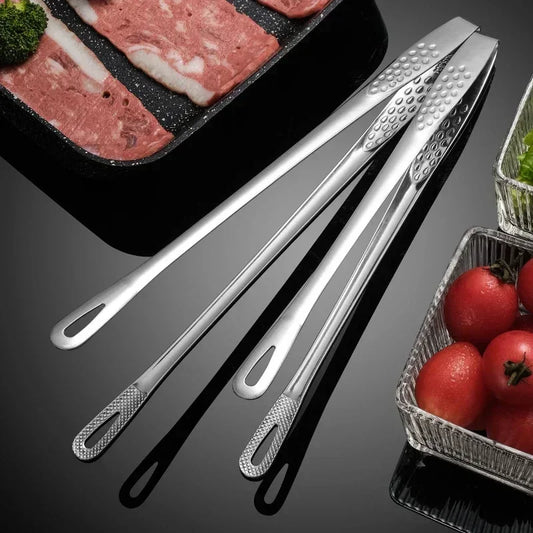 BBQ Grill Meat Tongs Stainless Steel Grill Tongs Barbecue Clip Kitchen Meat Cooking Utensils Barbecue Cooking Clamp