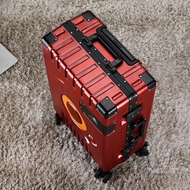 KLQDZMS 24"26"28"ABS + PC Suitcase Aluminum Frame Boarding Box 20 "22 Inch Men's Trolley Bags