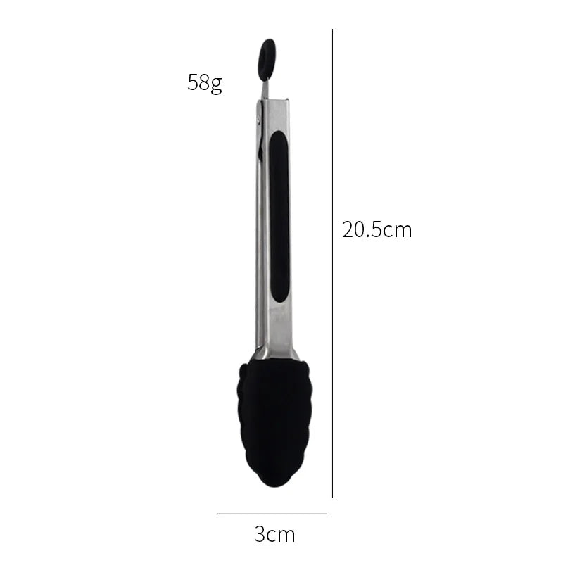 7/9 inch Small Silicone Clips Bread Barbecue tongs Steak Clip Food Clips BBQ Cooking Baking Salad Kitchen