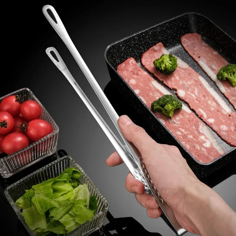 BBQ Grill Meat Tongs Stainless Steel Grill Tongs Barbecue Clip Kitchen Meat Cooking Utensils Barbecue Cooking Clamp