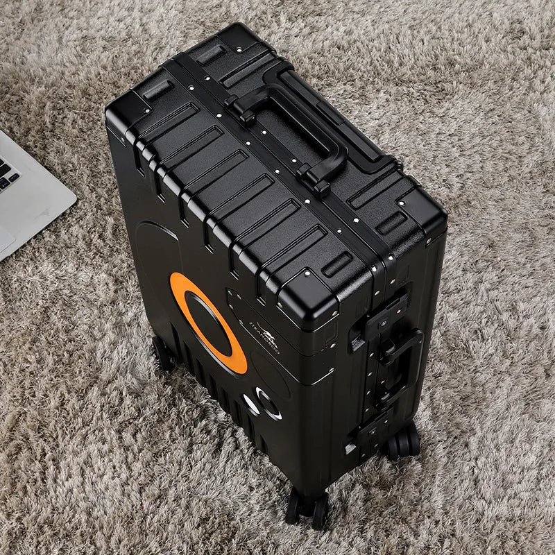 KLQDZMS 24"26"28"ABS + PC Suitcase Aluminum Frame Boarding Box 20 "22 Inch Men's Trolley Bags