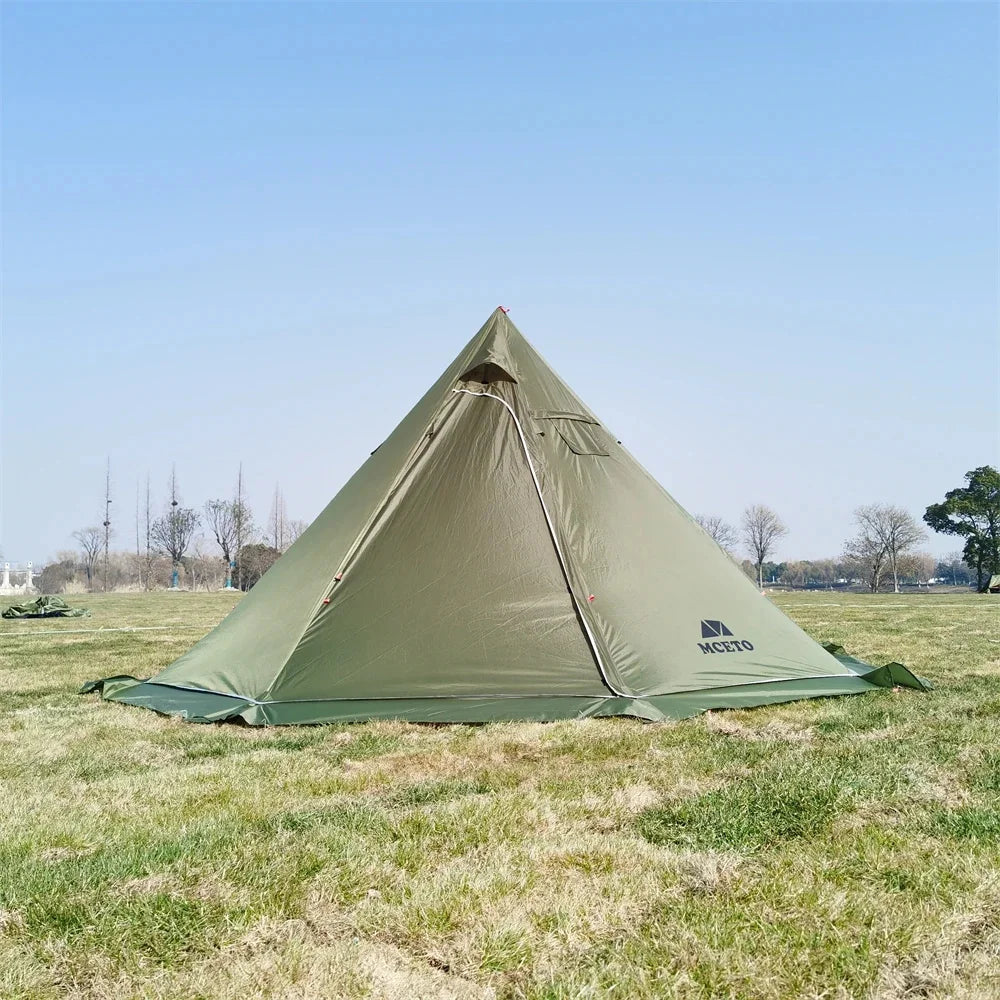 400PRO Camping Pyramid Teepee Tent Hight 2.2M Lightweight Outdoor Backpacking Winter Chimney Tent