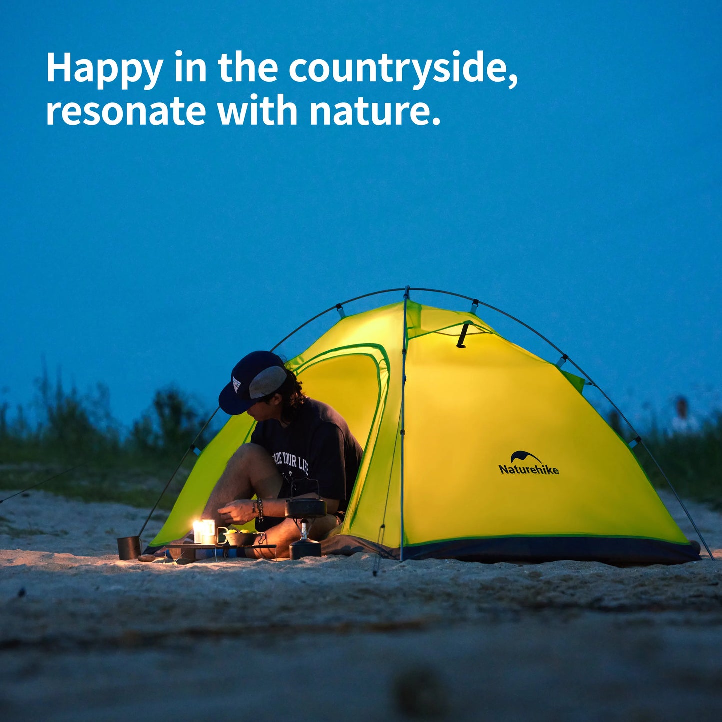 Naturehike 2025 P Series Single Double Layer Ultralight Beach Tent Two-way Door and Window View Breathable