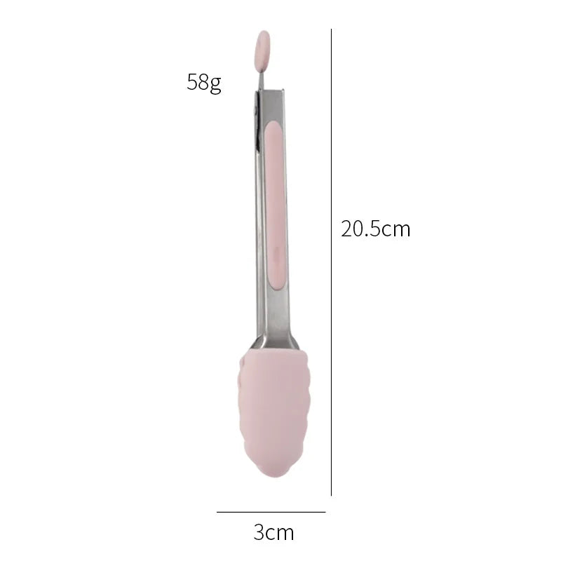 7/9 inch Small Silicone Clips Bread Barbecue tongs Steak Clip Food Clips BBQ Cooking Baking Salad Kitchen